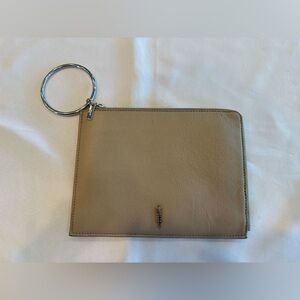 Thacker Gable Clutch Wristlet Bag with Silver Ring Gray